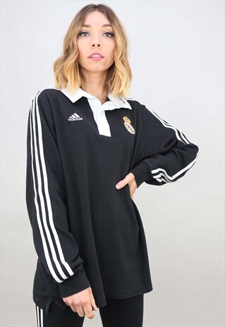 VINTAGE OVERSIZED ADIDAS RUGBY SHIRT TOP