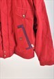 VINTAGE 80S LINED BOMBER JACKET IN RED