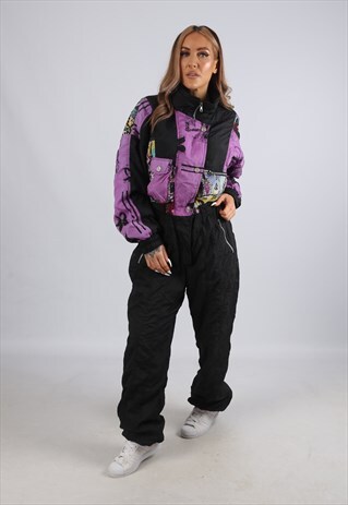 VINTAGE FULL SKI SUIT SNOW SPORTS UK 14 L (JB4D)