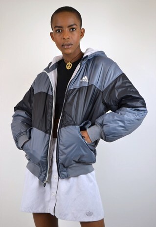 VINTAGE 90'S ADIDAS HOODED PUFFER COAT