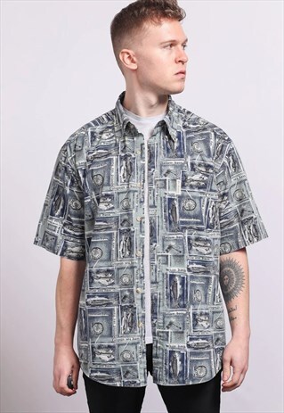 VINTAGE ABSTRACT SHIRT 90S