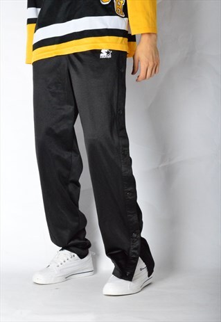 VINTAGE 90S BLACK STARTER SPORTS PANTS