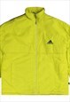 VINTAGE  ADIDAS PUFFER JACKET FULL ZIP UP GREEN LARGE