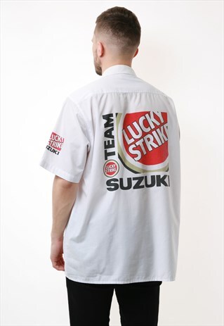 90S USA SUZUKI TEAM OLDSCHOOL VINTAGE POL/COT SHIRT 14128