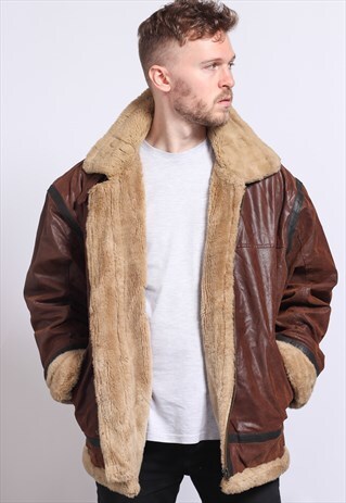VINTAGE LEATHER AVIATOR JACKET