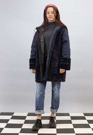 VINTAGE REVERSIBLE FAUX FUR JACKET