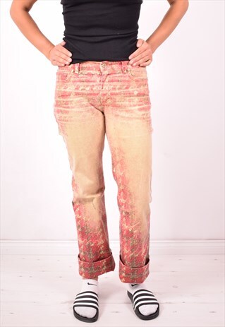 ROBERTO CAVALLI WOMENS VINTAGE JEANS W28 L30 MULTI 90S