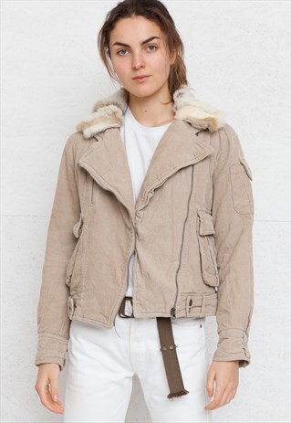 VINTAGE BEIGE CORDUROY JACKET