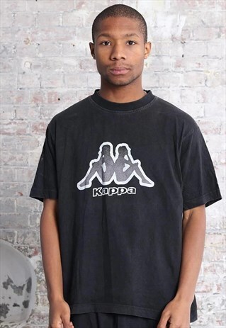 VINTAGE KAPPA BIG LOGO T-SHIRT BLACK