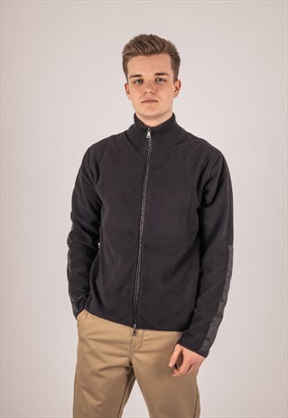 PRADA LINEA ROSSA ZIP FLEECE IN BLACK