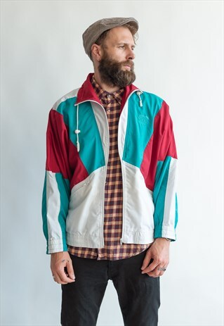VINTAGE 80S FUNKY COLOURBLOCK JACKET