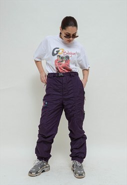 Vintage 80s Grunge Embroidered Winter Ski Cargo Pants M