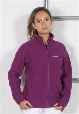 Vintage Berghaus Fleece in Purple with Spell Out Logo Small