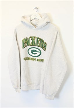 Vintage Green Bay Packers hoodie in grey marl. Best fits XL