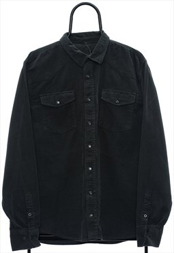 Vintage Grey Corduroy Long Sleeved Shirt Womens