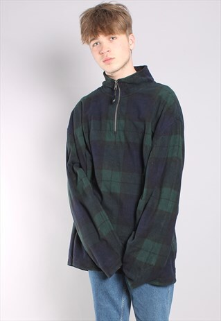 VINTAGE NAUTICA 1/4 ZIP FLEECE SWEATSHIRT