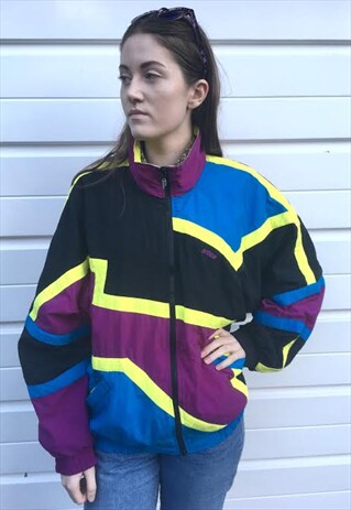 UNISEX PRINCE SHELL SUIT JACKET TRACKSUIT SPORTS 80S BRIGHT