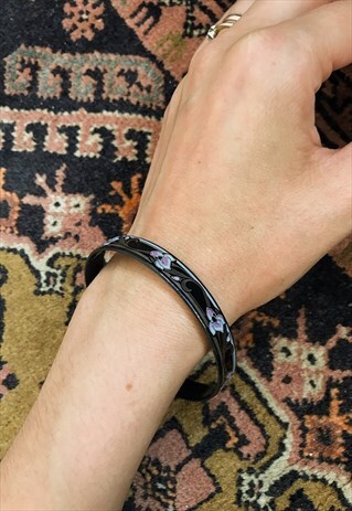RARE VINTAGE MICHAELA FREY FLORAL METAL BOHO BRACELET