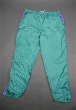 Vintage 80's Shell Suit Bottoms in Blue