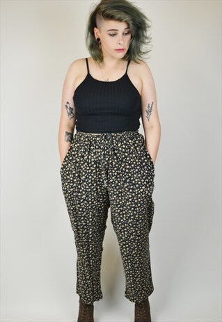 VINTAGE 90'S FLORAL LOOSE TROUSERS