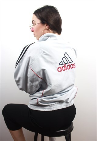 90'S RETRO SPELL-OUT OVERSIZED RAVE TRACK JACKET