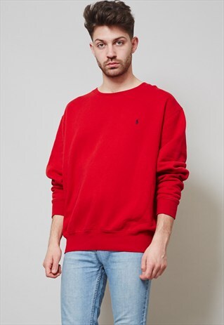 CLASSIC VINTAGE RED POLO RALPH LAUREN 90'S SWEATER