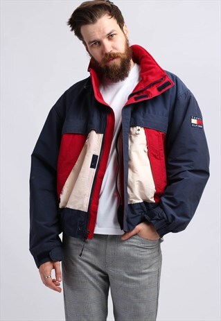 VINTAGE 90'S TOMMY HILFIGER FLEECE-LINED JACKET