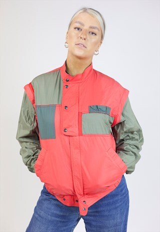 VINTAGE 90'S MULTICOLOUR SHELL JACKET