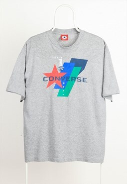 Vintage Converse Crewneck Print T-shirt Grey