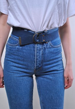 Vintage casual holiday blue cotton belt 