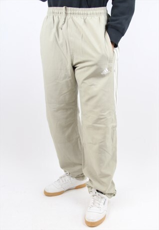 VINTAGE ADIDAS BEIGE TRACKSUIT BOTTOMS
