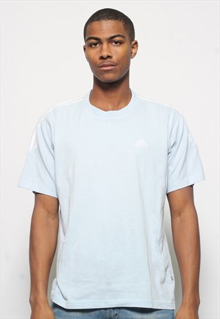 VINTAGE ADIDAS LOGO T-SHIRT BLUE