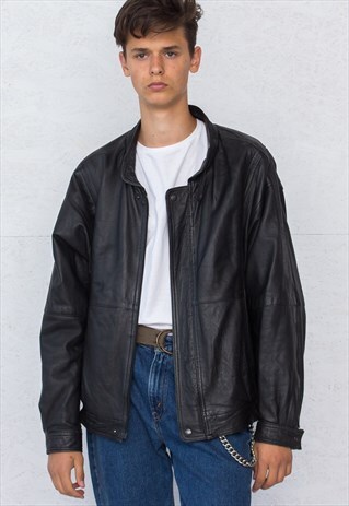 VINTAGE BLACK LEATHER JACKET