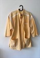 70S PASTEL YELLOW COTTON WAISTED SUMMER JACKET 