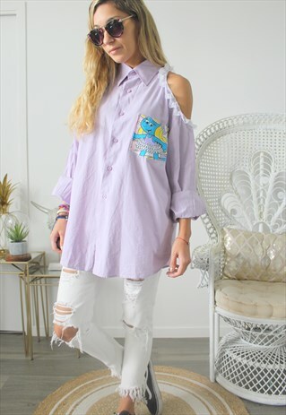 VINTAGE SHIRT PRINTED SCHTROUMPFETTE