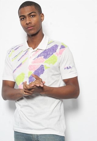 VINTAGE FILA POLO SHIRT WHITE
