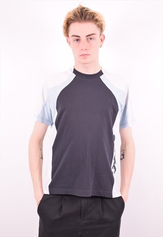 LOTTO MENS VINTAGE T-SHIRT TOP LARGE NAVY BLUE 90'S