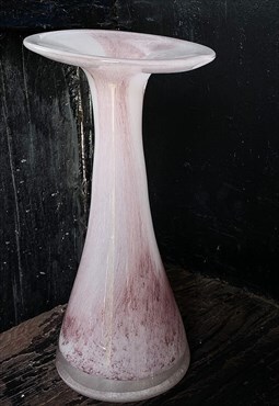 Collectible Vintage mid century 70s art glass vase 