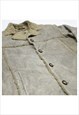 GUESS SHERPA LINED LEATHER COAT BROWN 90S WOMENS L