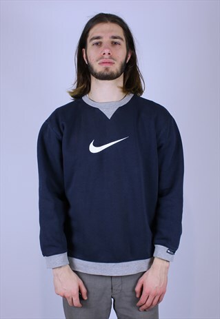 NIKE VINTAGE SWEATSHIRTS MEN RARE BIG LOGO