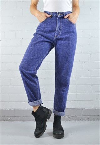 VINTAGE LEE PURPLE TAPERED MOM JEANS
