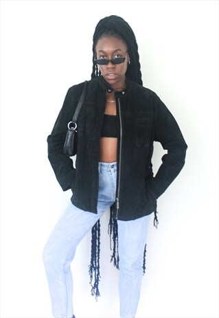 VINTAGE FITTED SUEDE LEATHER JACKET