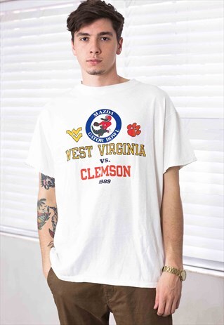 VINTAGE CHAMPION T-SHIRT FOOTBALL LOGO 90S XL 6.8