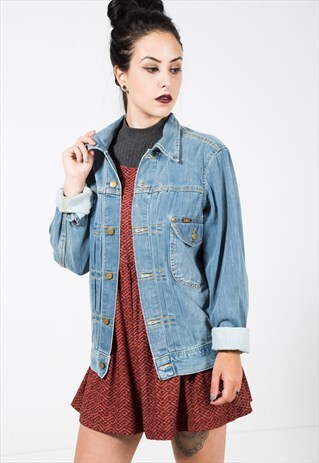 VINTAGE 80S CLASSIC LEE BASIC DENIM JACKET / S1510