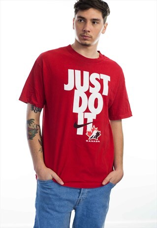 VINTAGE NIKE JUST DO IT LOGO T-SHIRT 90S L 8.3
