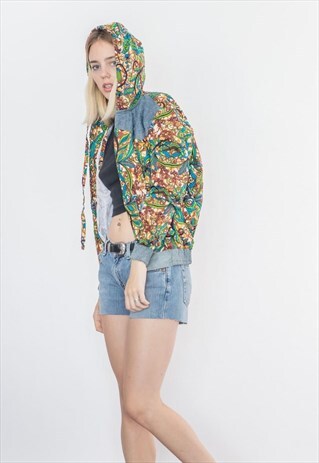 VINTAGE 80S GREEN STYLE BOMBER JACKET