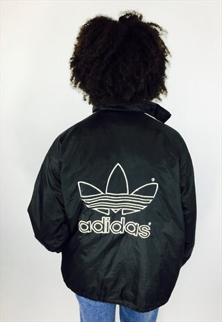 ADIDAS EMBROIDERED BIG LOGO COAT
