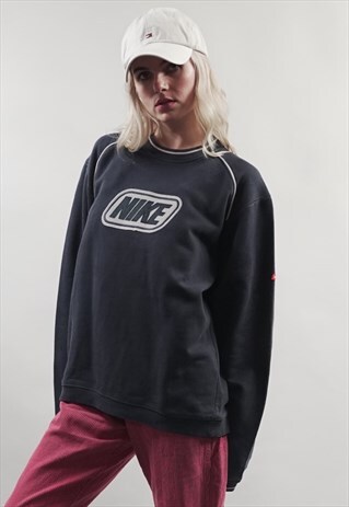 VINTAGE 90'S NIKE OVAL LOGO NAVY SWEATER
