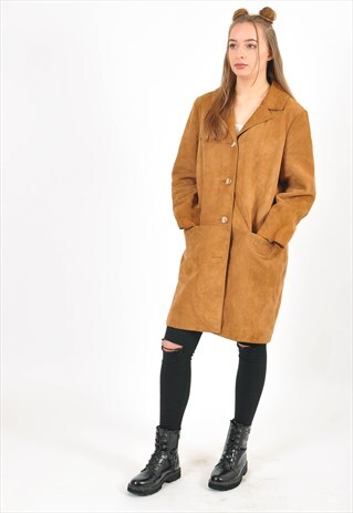 VINTAGE 90'S SUEDE LEATHER BLAZER COAT
