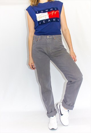 VINTAGE 501 GREY BOYFRIEND JEANS